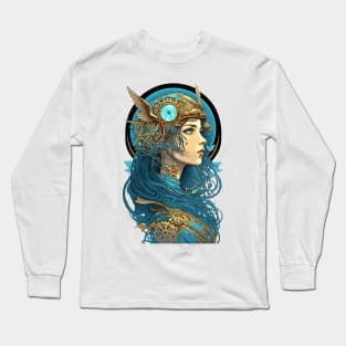 Steampunk Girl - A fusion of old and new technology Long Sleeve T-Shirt